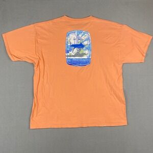 Guy Harvey Original Marlin Fishing T Shirt Orange Sherbet 2XL Classic Fit Cotton